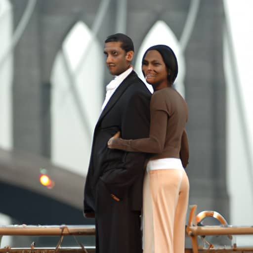 זוג מצטלם מול גשר ברוקלין, אטרקציה חינמית