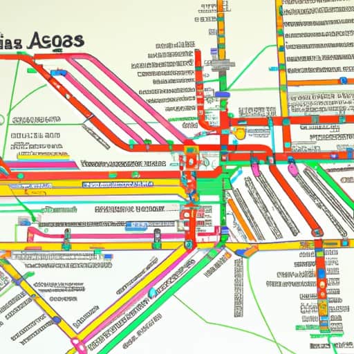 מפה של מערכת התחבורה הציבורית של לוס אנג'לס