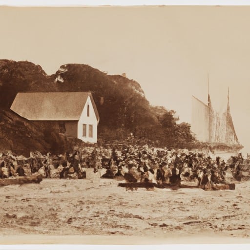 תצלום היסטורי של מתיישבים מוקדמים באיים