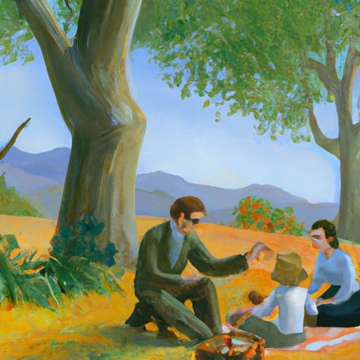משפחה נהנית מפיקניק בפארק גריפית'