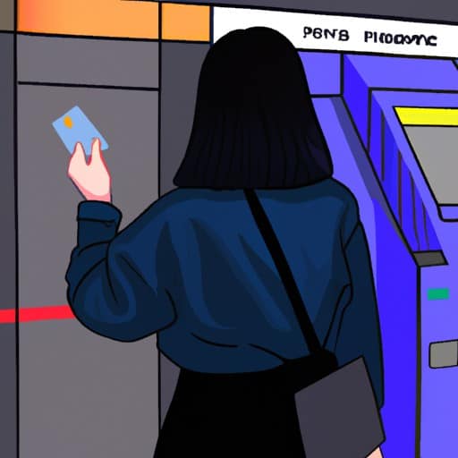 אישה משתמשת ב-MetroCard כדי להיכנס לרכבת התחתית