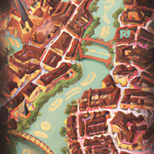 מפה של קולמר המדגישה את שני הנהרות היוצרים את ונציה הקטנה